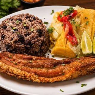 TRIO CUBANO (Chicharron, Moro Y Tamal en Hoja)
