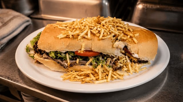 Pan con Bistec.