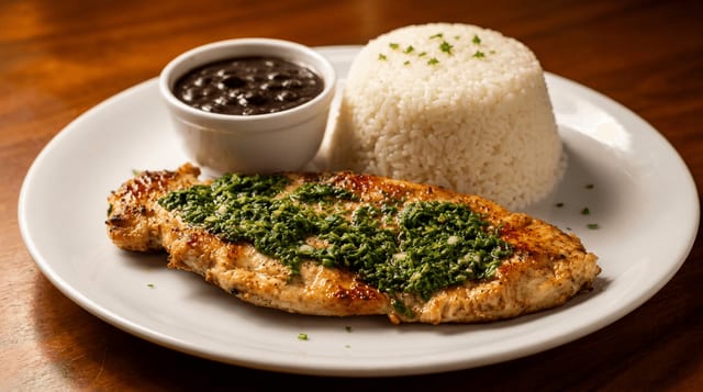 Bistec de Pollo con Chimichurri.