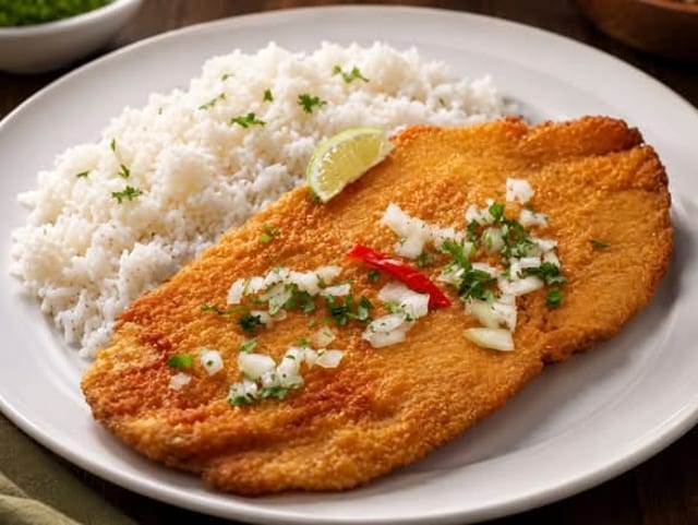 Bistec Empanizado de Res.